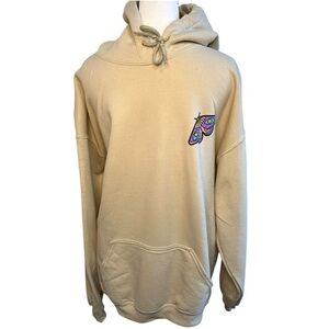 PLEASANT GETAWAY Enchanted Size L Beige Enchanted Hoodie Sweatshirt